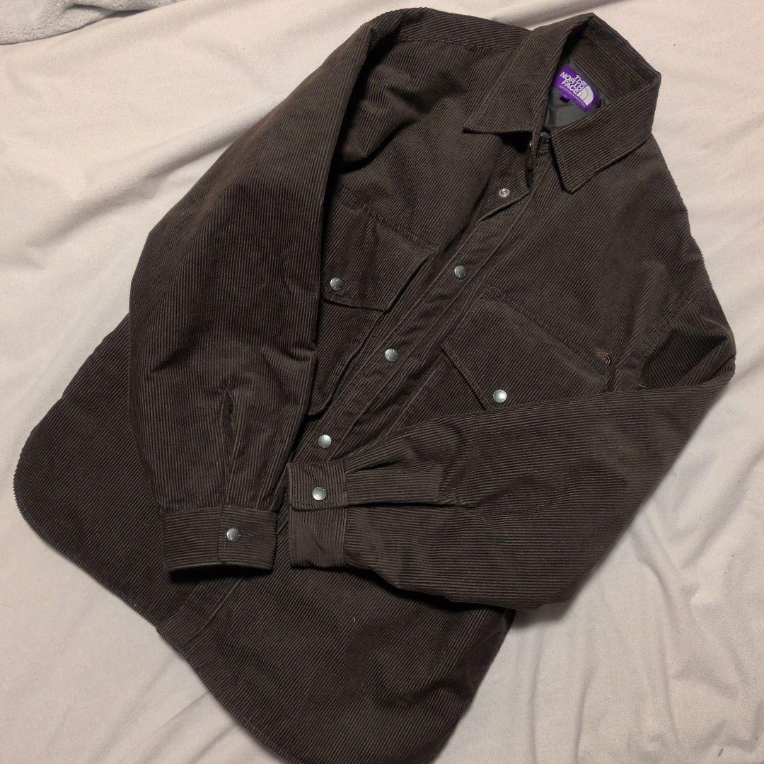 ノースフェイスパープルレーベル　コーデュロイインサレーションシャツジャケット