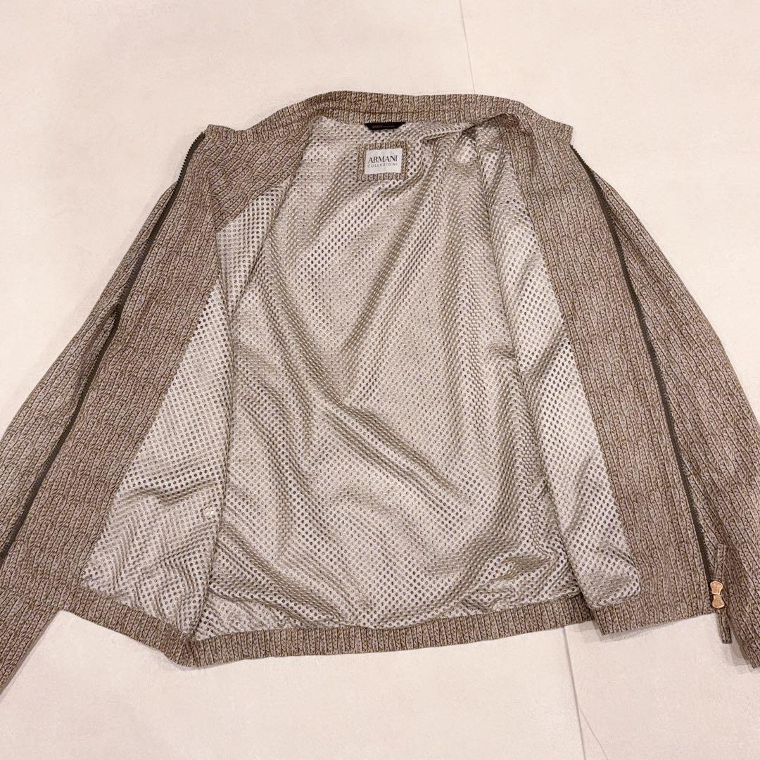 極美品 ARMANI COLLEZIONI ベージュ系 ジャケット ヘビ柄 L