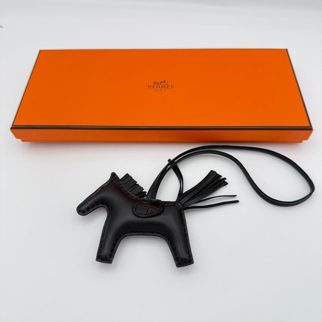 ☆激レア☆HERMESロデオタッチPM アニョーミロ・アリゲーター ソーブラック