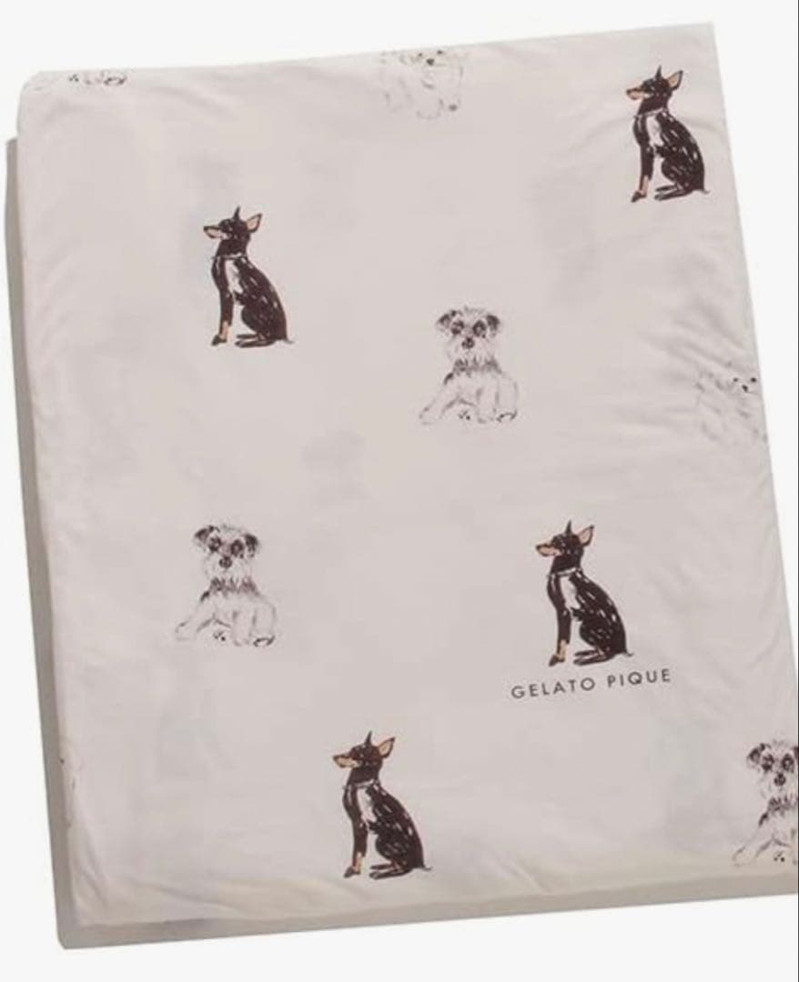 新品未使用　ジェラート ピケ　寝具　犬柄　DOG柄　掛け布団カバー　シングル