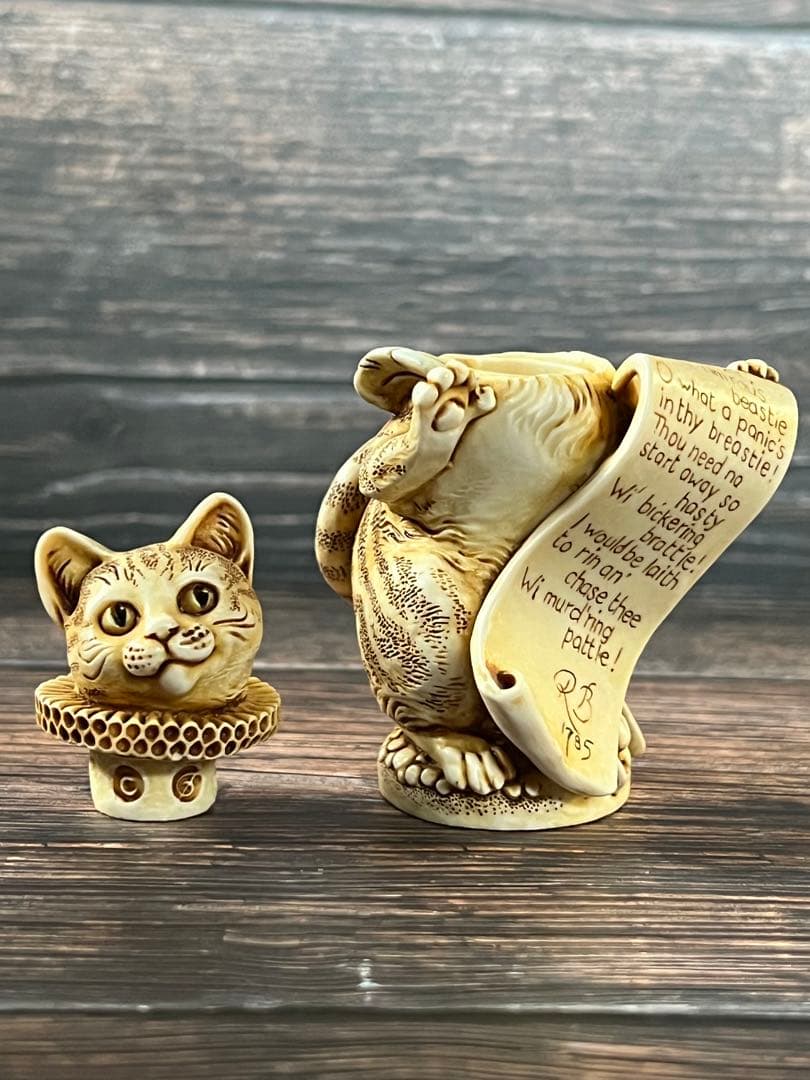 貴重　Poet's Party デビッド・ローレンス　置物　オブジェ　猫　鼠