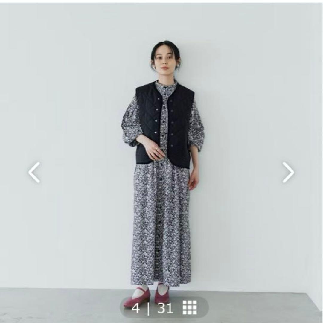 北欧暮らしの道具店　キルティングベスト　ブラック