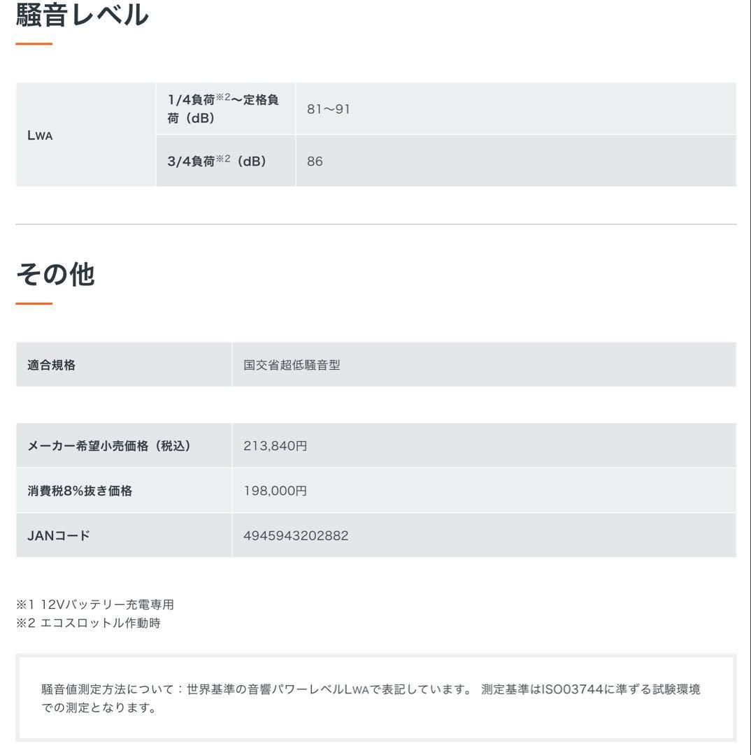 のんさま専用　新品未使用 Honda EU16i