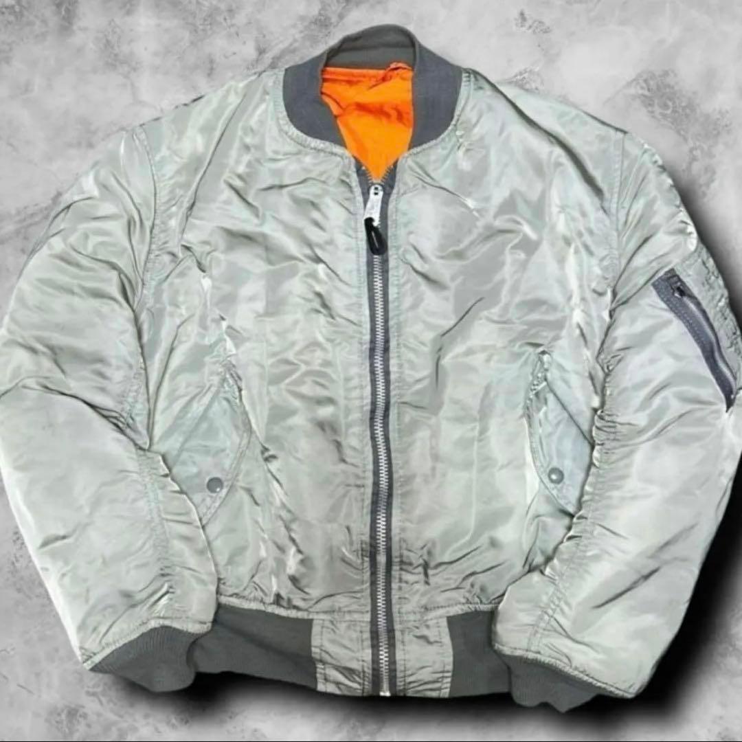 【超希少カラー✨】【米80s】ALPHA INDUSTRIE ma-1 シルバー