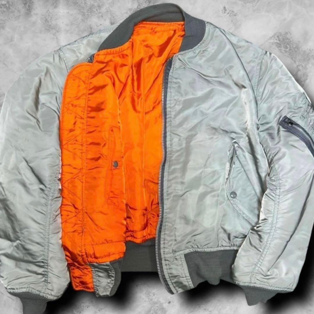 【超希少カラー✨】【米80s】ALPHA INDUSTRIE ma-1 シルバー