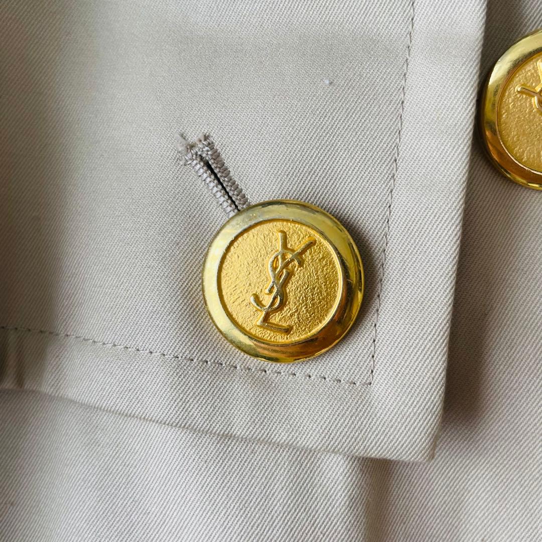 美品 Yves Saint Laurent トレンチコート ライナー 金ボタン