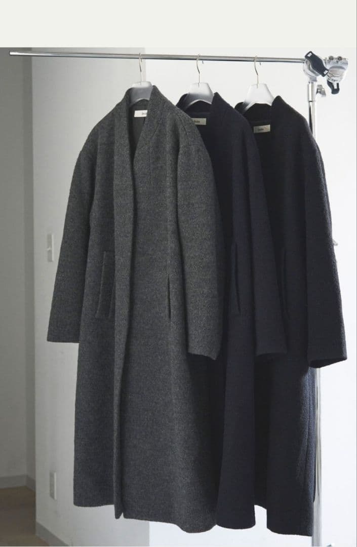 アンヌーク　ànuke Collarless Cocoon Coat36