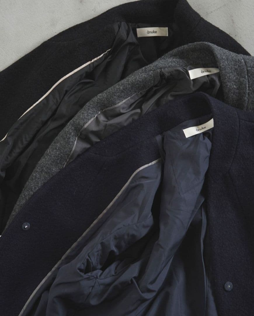 アンヌーク　ànuke Collarless Cocoon Coat36