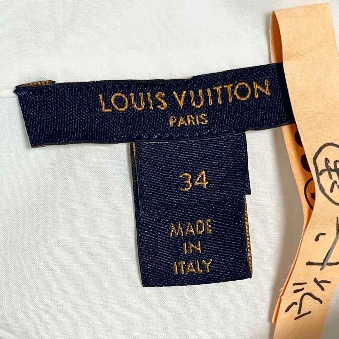 ルイヴィトン フリルブラウス 34(XS)フレンチスリーブ★クリーニング済