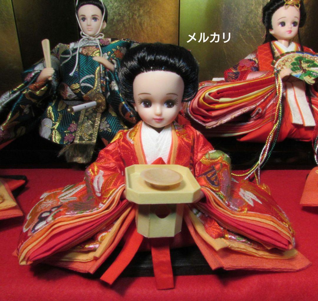 リカちゃん★親王 三人官女☆五人飾り お雛様 雛人形★カスタム