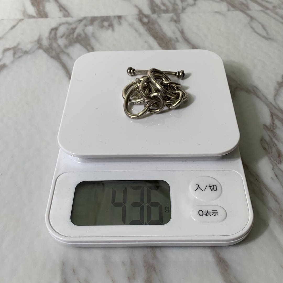 VELATTI リングブレスレット スペイン製 シルバー オニキス Tバー.