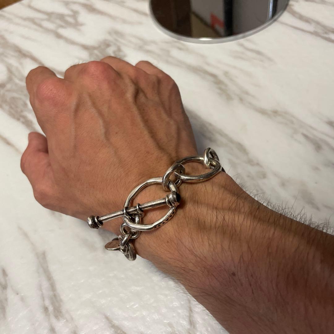 VELATTI リングブレスレット スペイン製 シルバー オニキス Tバー.