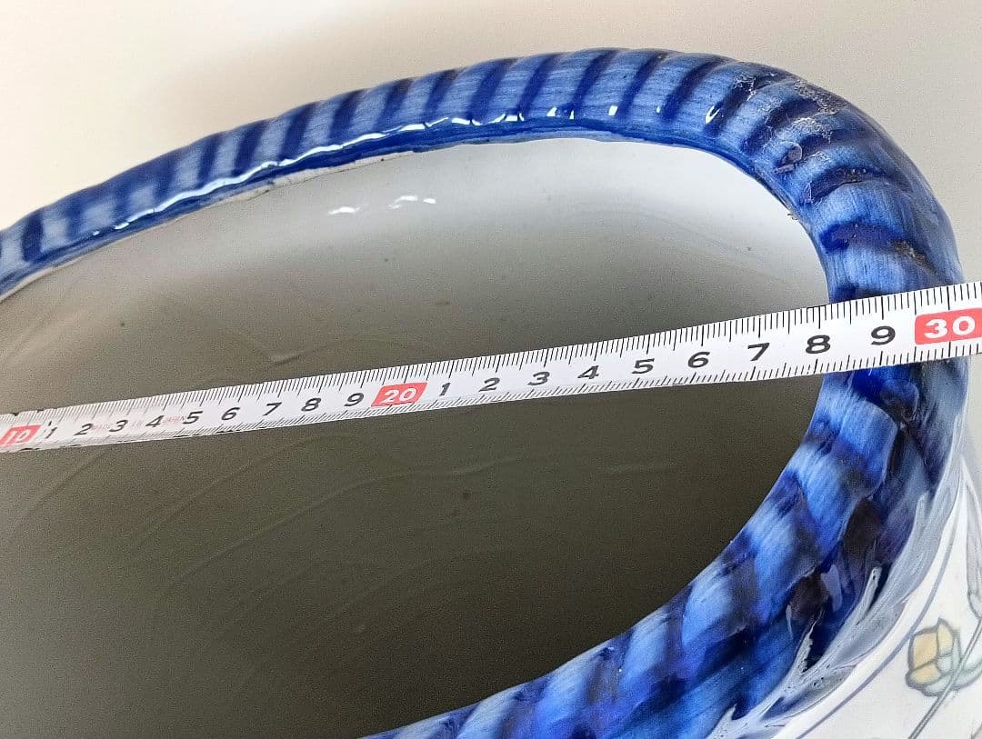 おしゃれ　陶器製 傘立て 花柄　朝顔　玄関収納 倒れない　多用途　アンティーク