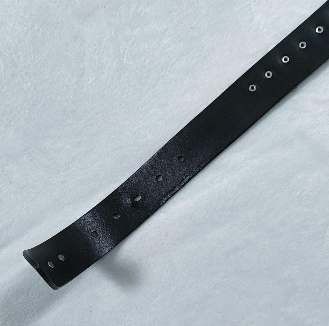 ハーレーダビッドソン　ベルト　バックル　ドクロ　レザー　ブラック