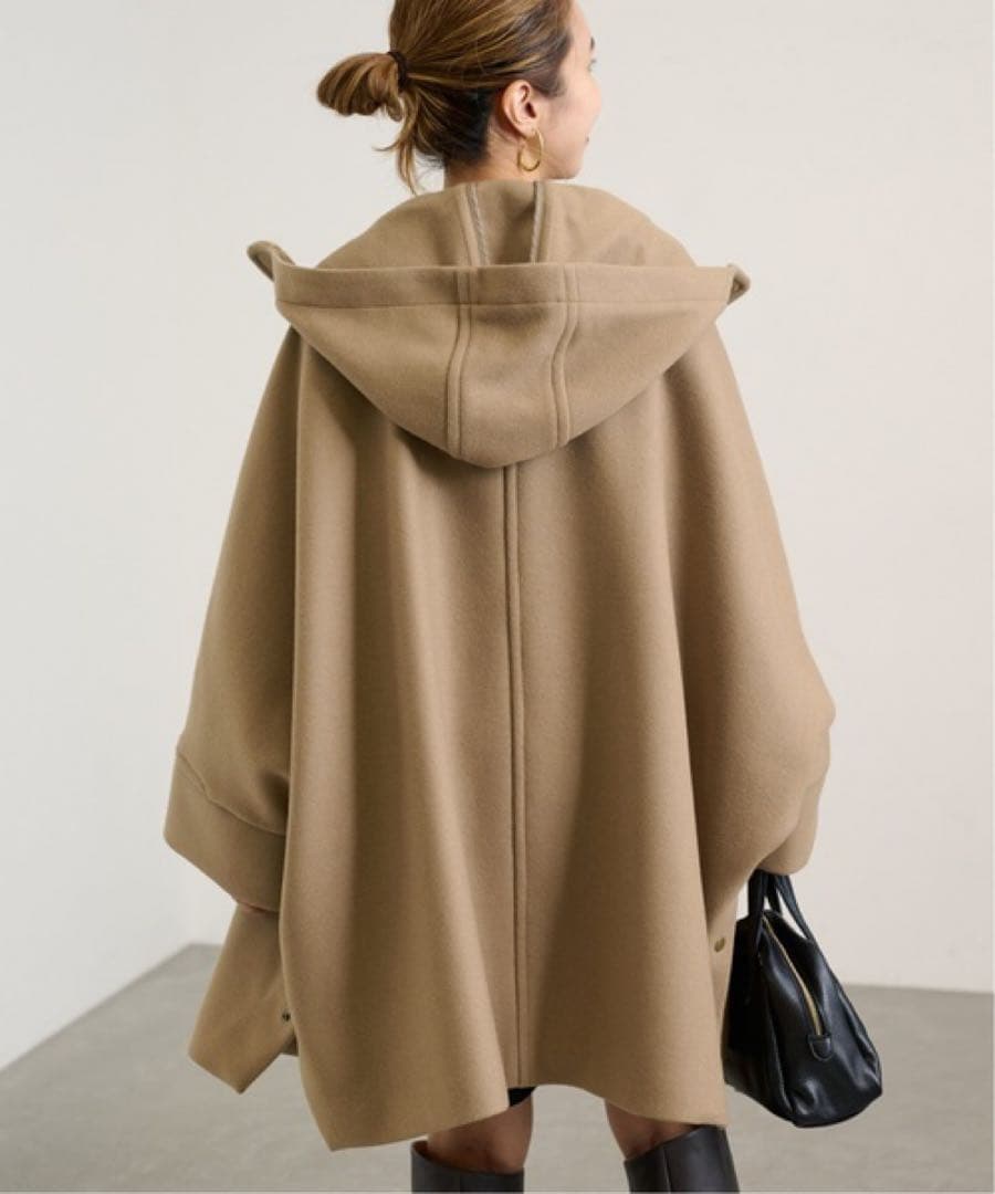 framework メルトンダッフルポンチョコート