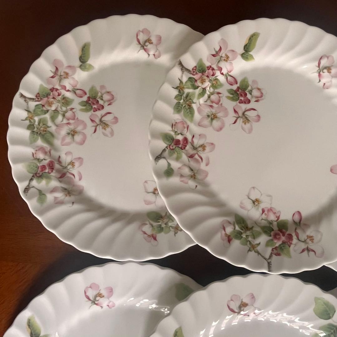 【黒壺美品】英国製　ウェッジウッド★アップルブロッサム★ディナー皿　６枚