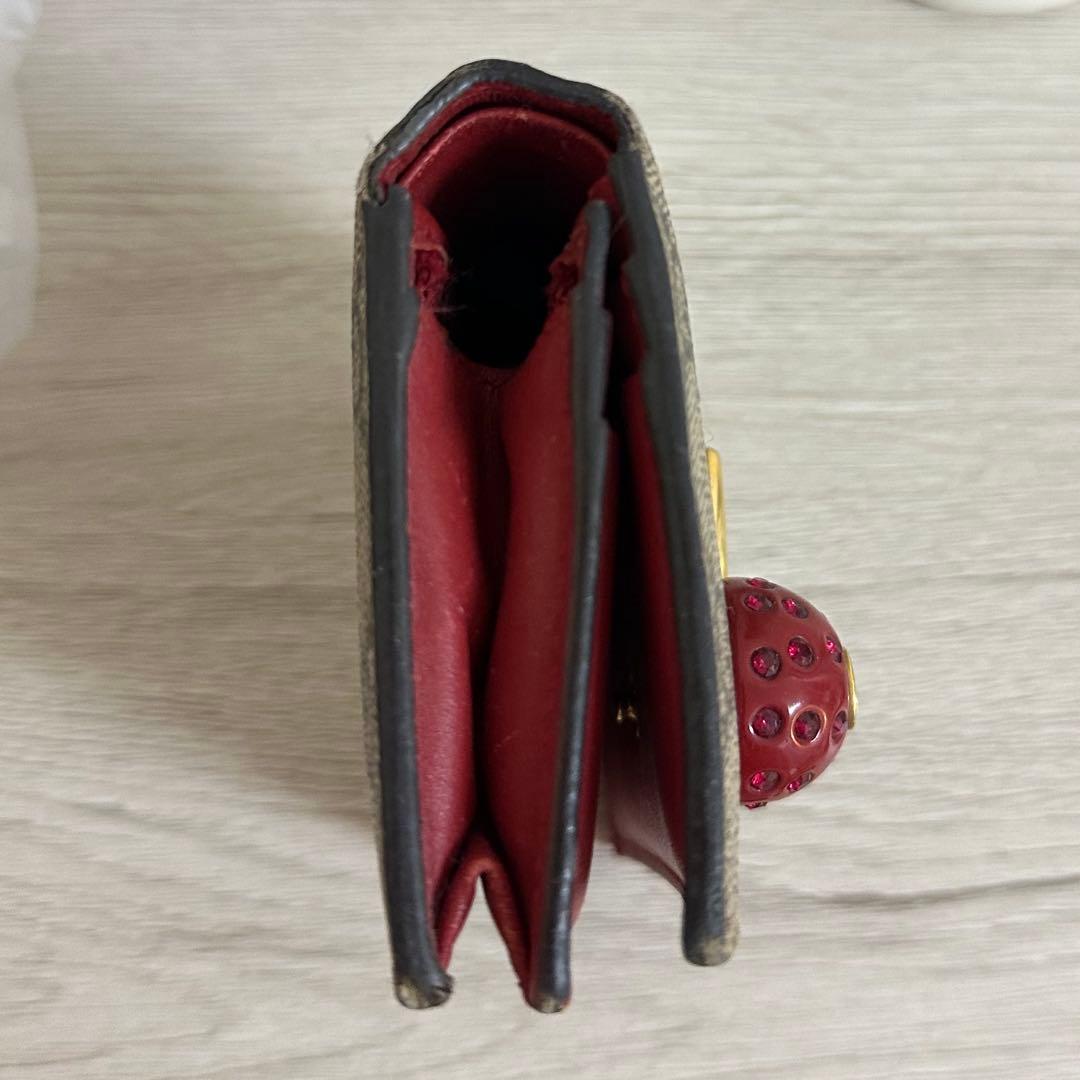 【即購入OK】Gucciグッチ チェリー GG柄 2つ折り財布