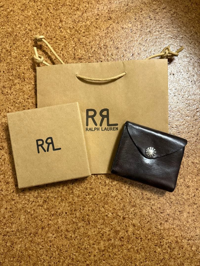RRL 二つ折りレザーウォレット コンチョウォレット