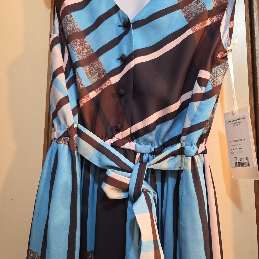 グレースコンチネンタル　ビックチェックワンピース
