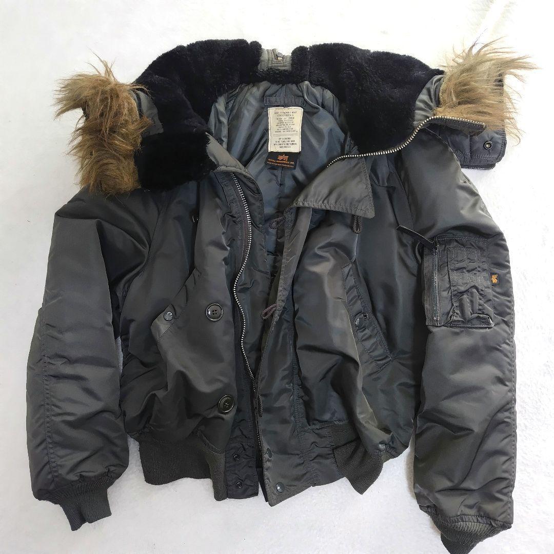 ☆希少色美品✨90sアルファN-2BフライトジャケットUSA製 カーキ L