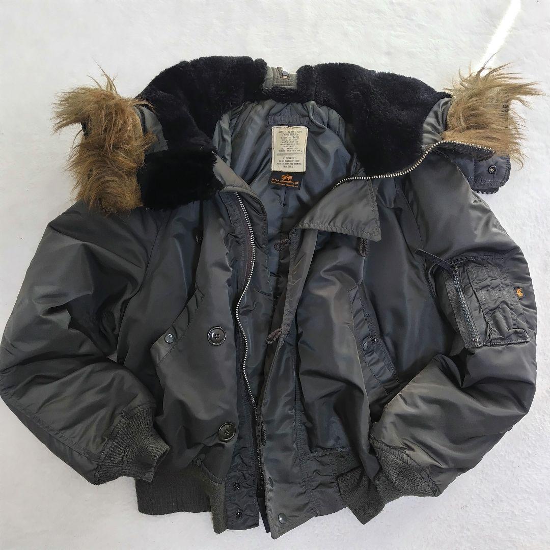 ☆希少色美品✨90sアルファN-2BフライトジャケットUSA製 カーキ L