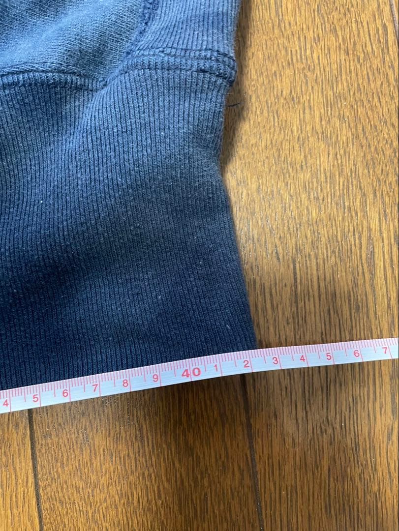 チャンピオン80s90sトリコタグ3段プリントリバースウィーブパーカー ネイビー