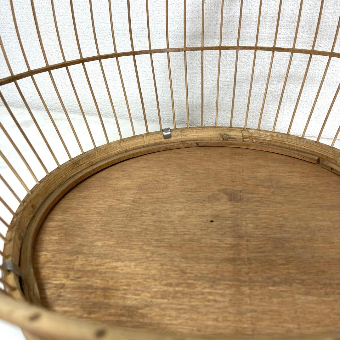 レトロアンティーク　雲雀籠　鳥かご　カゴ　バードゲージ　アジアン　和モダン