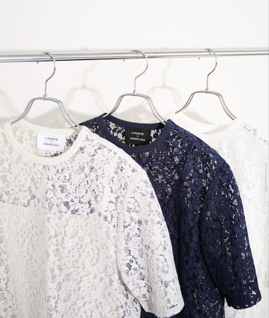 Kao 　LOUNIE クロップドレース　ブラウス 現行品　38