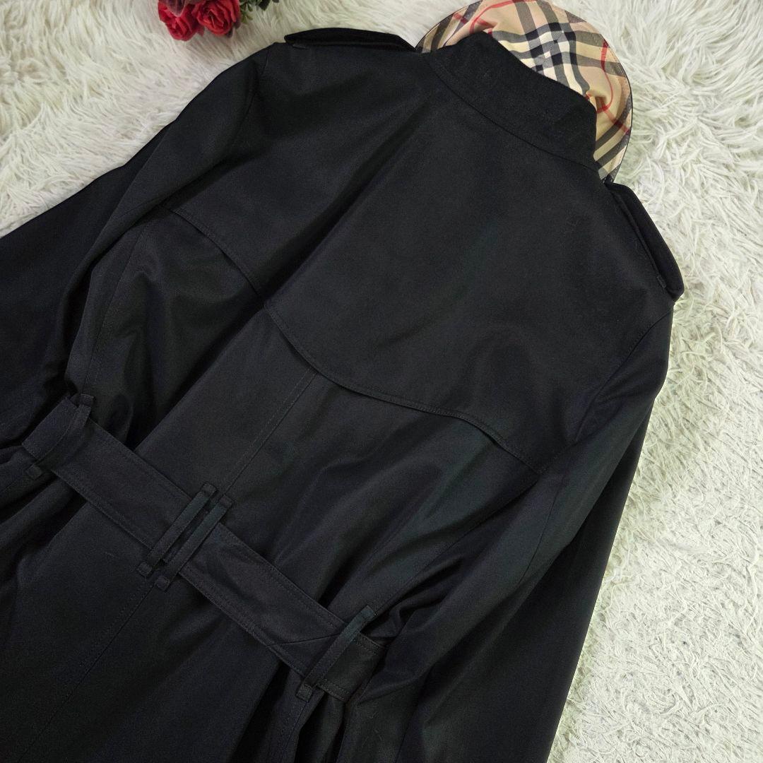 極美品 バーバリー トレンチコート ノバチェック ライナー ブラック 38 M