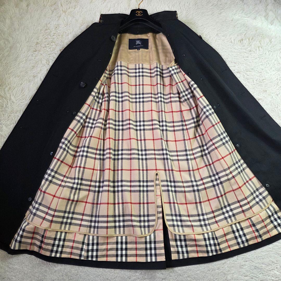 極美品 バーバリー トレンチコート ノバチェック ライナー ブラック 38 M