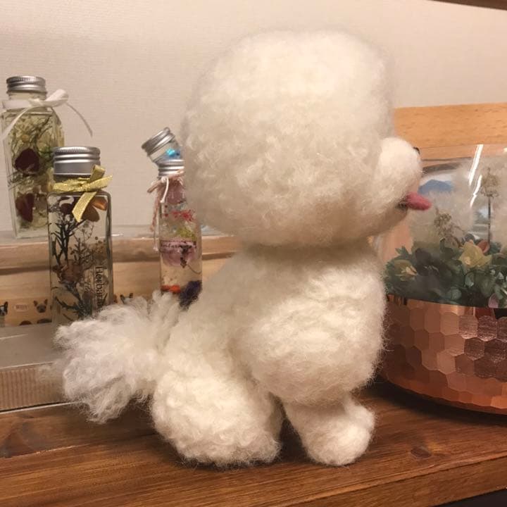 羊毛フェルト　ビションフリーゼ