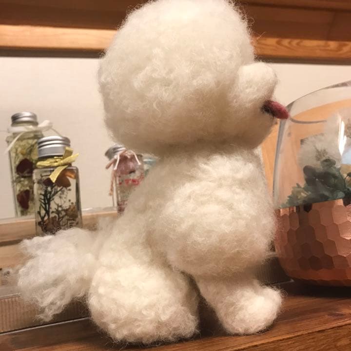 羊毛フェルト　ビションフリーゼ