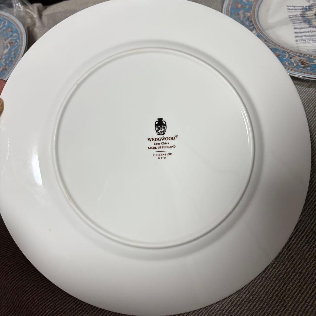 新品　ウェッジウッド　フロレンティーンターコイズ　ディナー皿6枚セット「27㎝」