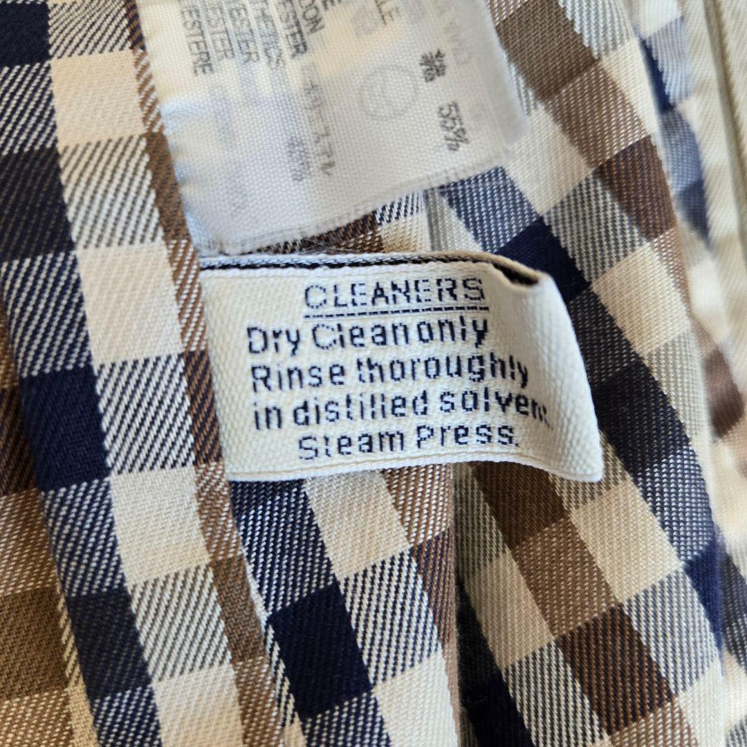 【最高級・英国製】アクアスキュータム ステンカラーコート 綿100% 希少 M