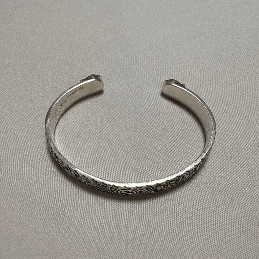 正規　GUCCI タイガーヘッドバングル キャットブレスレット 19