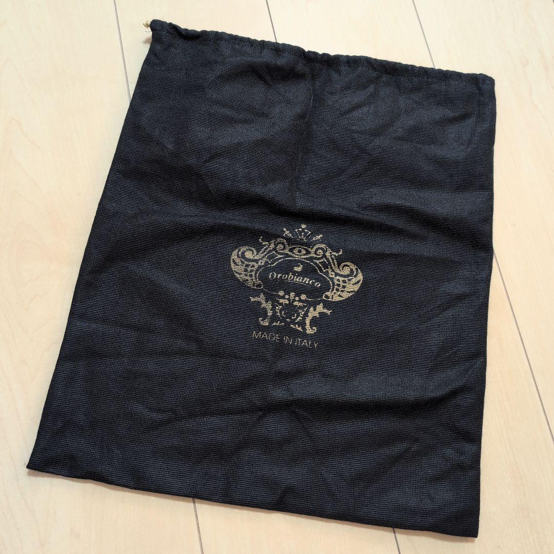 【新品・タグ付】Orobianco メンズ ブラック ボディバッグ 保存袋付