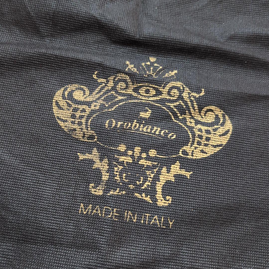 【新品・タグ付】Orobianco メンズ ブラック ボディバッグ 保存袋付