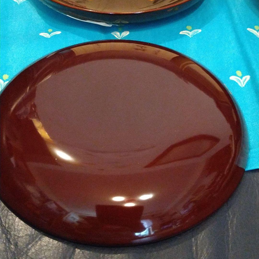 【さな様ご確認用】山田平安堂　溜塗　草花銘々皿　木地