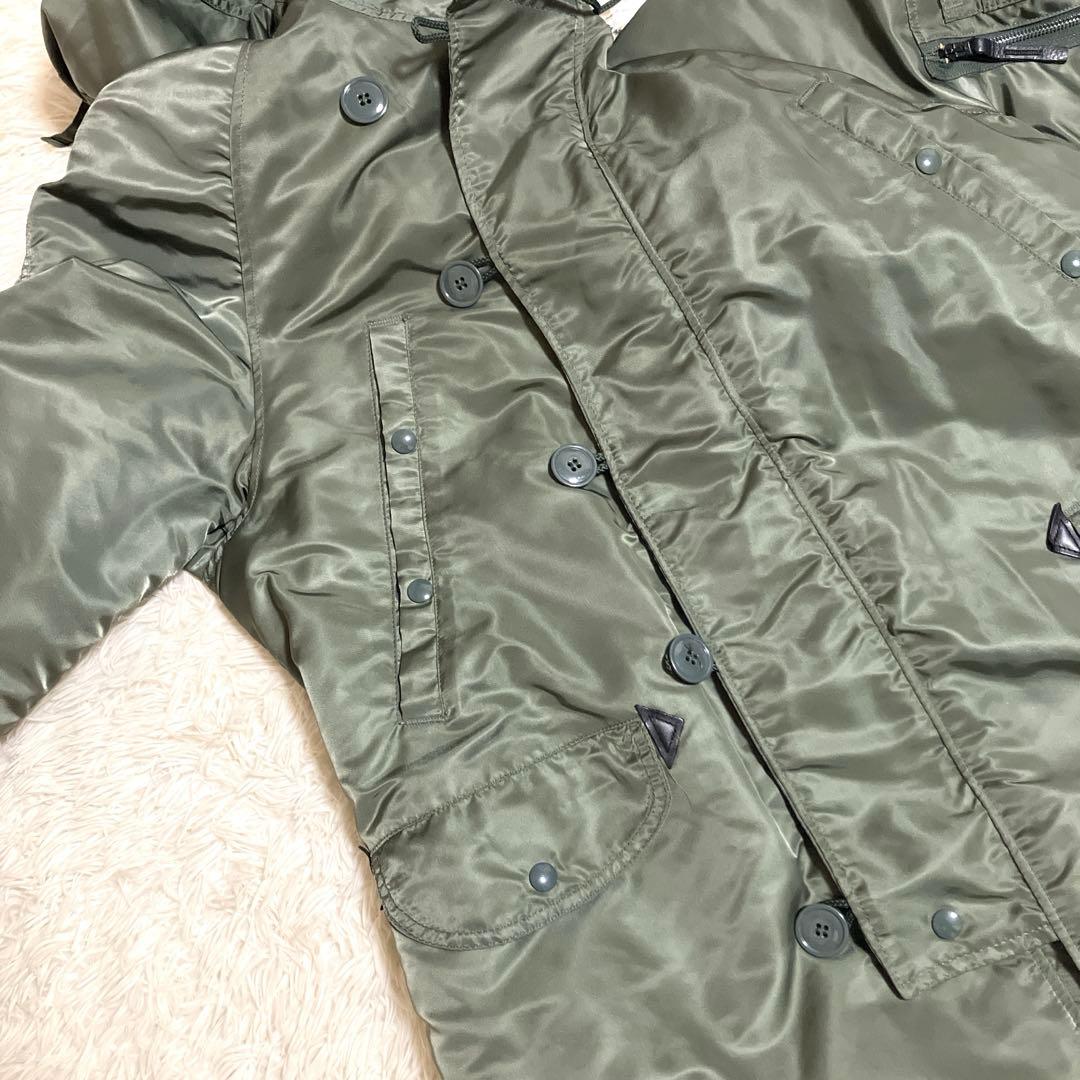 USA製 ALPHA N-3B フライトジャケット レア カーキ M