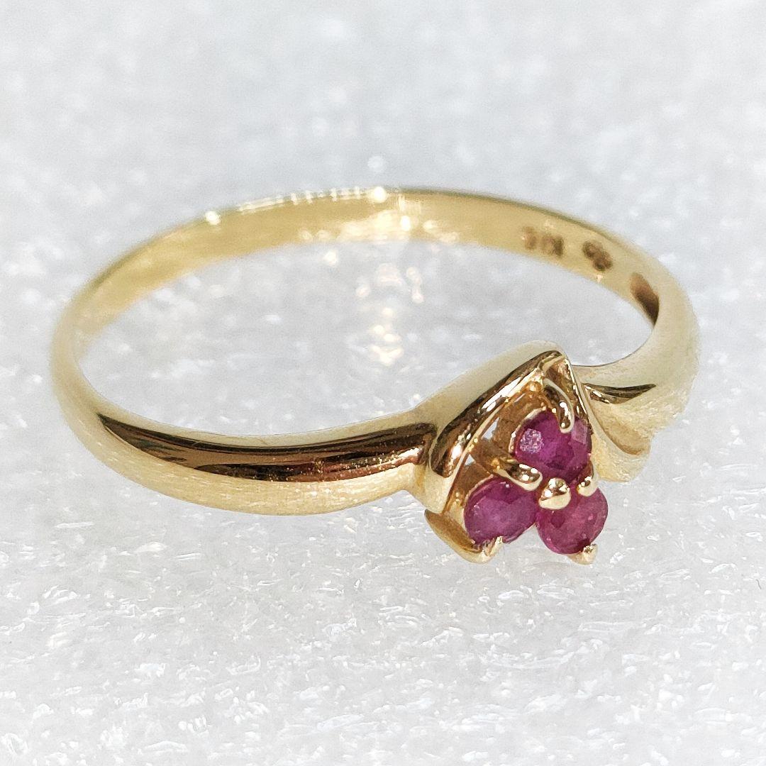 K18 ルビーリング 指輪