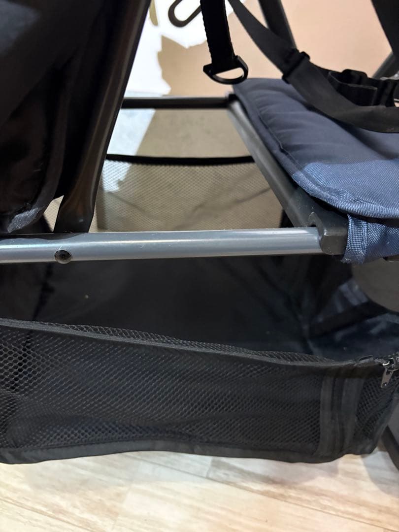 KATOJI 折りたたみ式ベビーカー ネイビー　2人でゴー