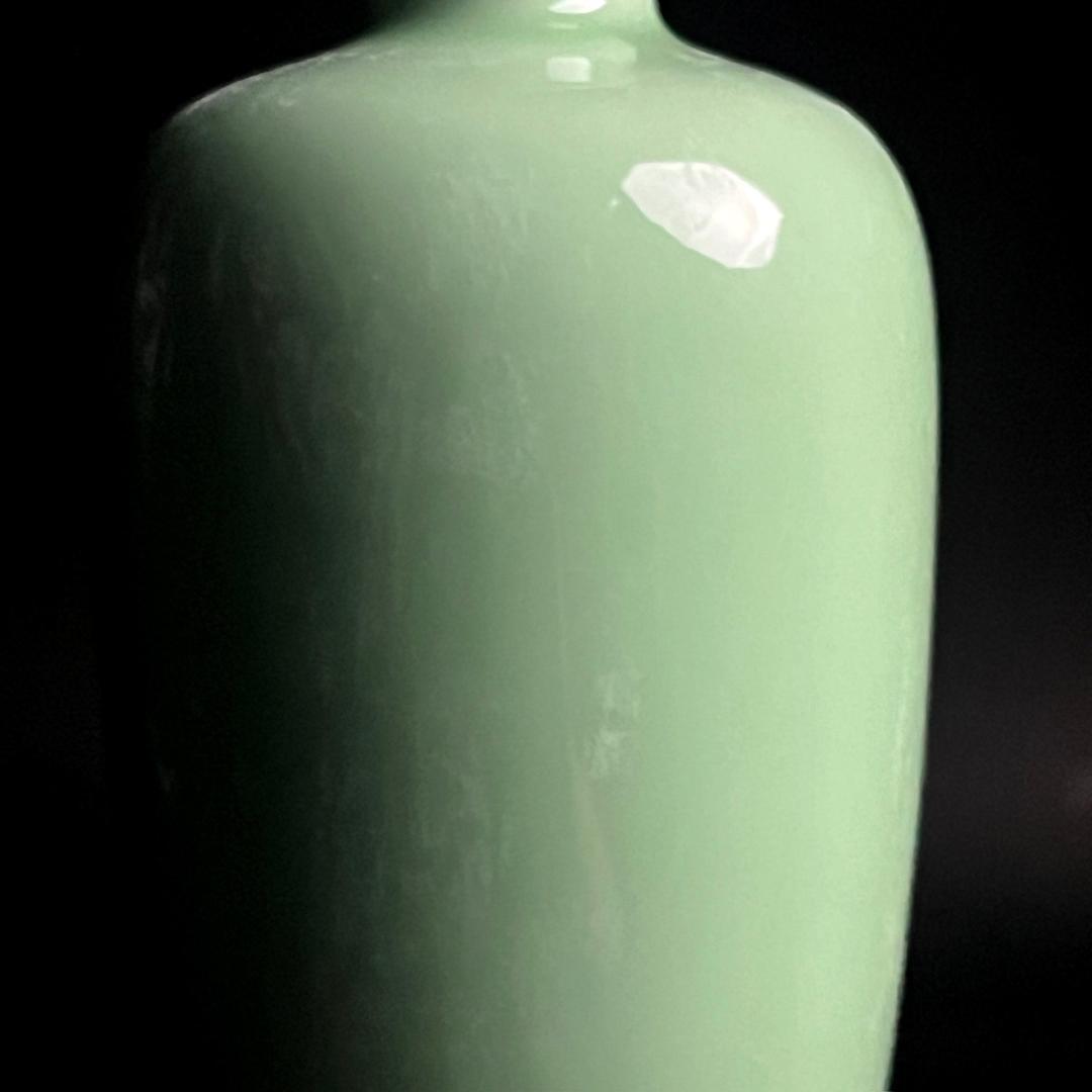 唐物 粉青釉観音瓶 大清康熙年製 款 中国美術 古玩 SN662