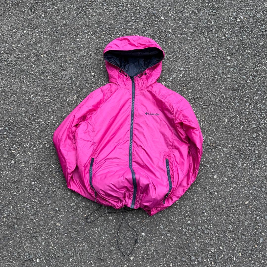 コロンビア hooded puffer jacket pink テック city