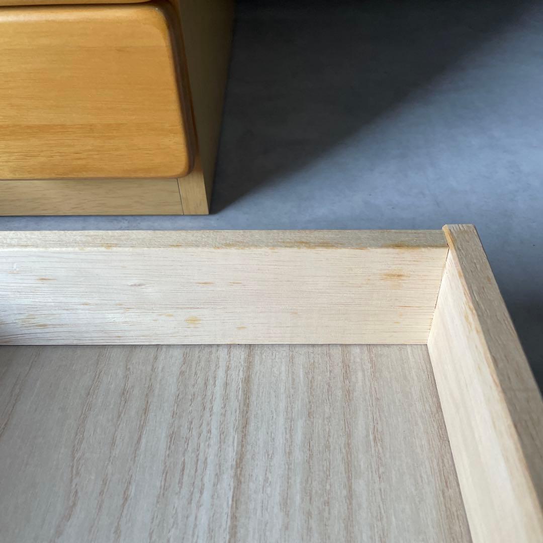 木製 4段チェスト 小さめ箪笥 サイドボード　ナイトテーブル 小抽斗　ナチュラル