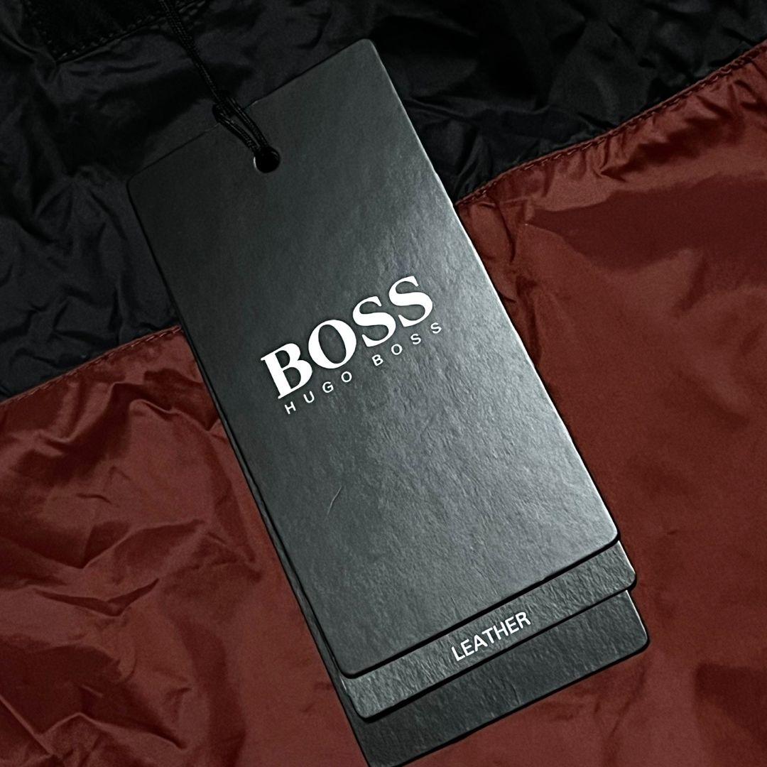 【新品】【52】HUGO BOSS 中綿 レザージャケット メンズ 現行品