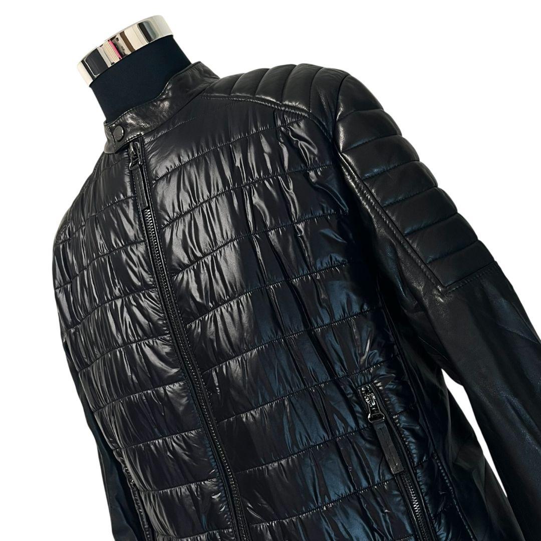 【新品】【52】HUGO BOSS 中綿 レザージャケット メンズ 現行品