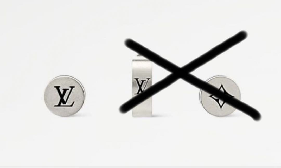 ルイ・ヴィトン　ピアス・LV テーラー　LV のみ