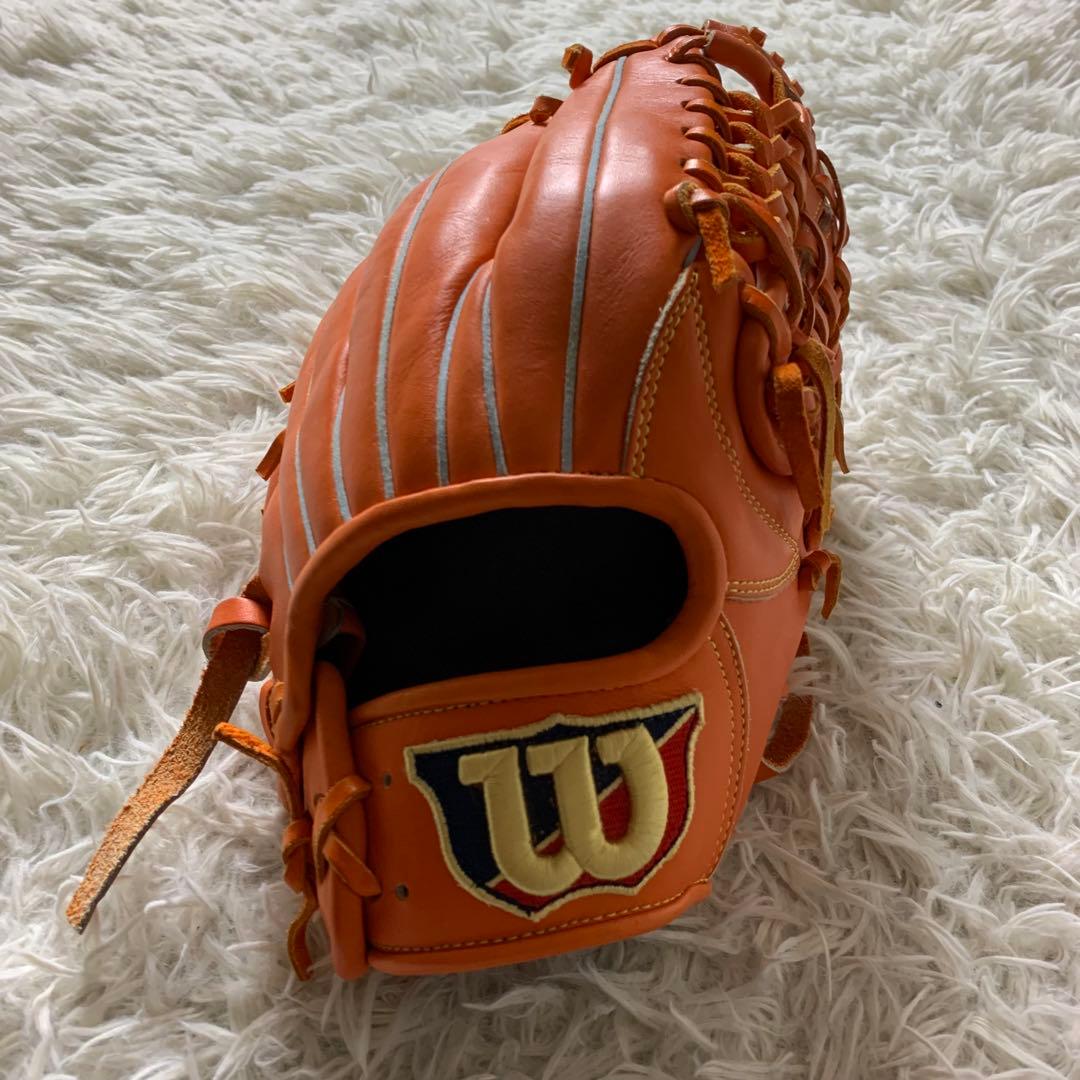 美品■ウィルソン グローブ D-MAX オレンジ　軟式用