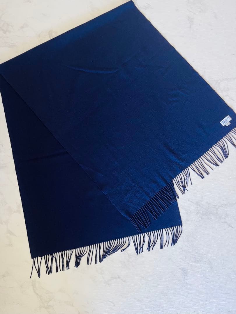 【m】美品 ジョンストンズ カシミヤ100％ 大判マフラー