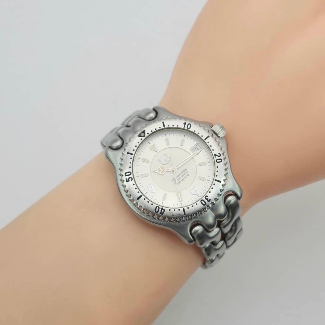 美品 タグホイヤー　クロノメーター WG5112 シルバー 自動巻き　メンズ